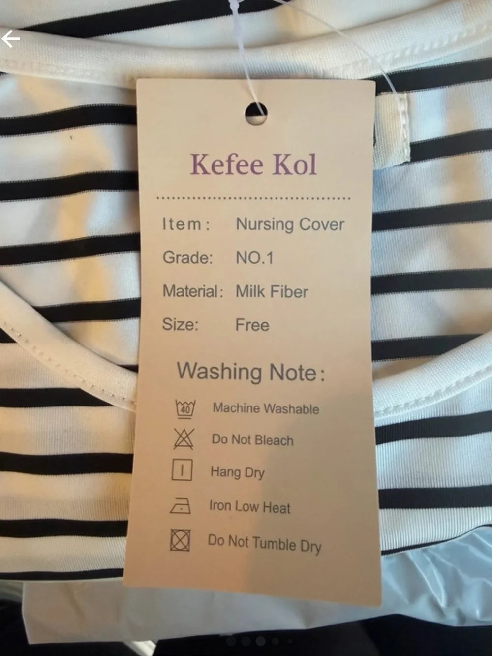Striped Black & White Nursing/Bib Cover - Kefee KoI
